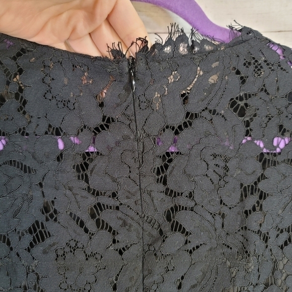 BLACK LACE SLEEVELESS COCKTAIL DRESS, SZ SMALL/MEDIUM - Picture 8 of 16